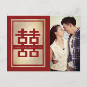 Het dubbele Wedden van het Geluk sparen het Briefk Aankondigingskaart (Voorkant)