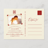 Het dubbele Wedden van het Geluk sparen het Briefk Aankondigingskaart (Achterkant)