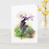 Het dubbele Wenskaart van de Trompet van de Engel Kaart (Gele Bloem)