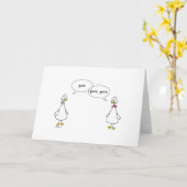 Het Duck Sisters Wenskaart Kaart (Gele Bloem)