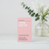 Het duidelijke Roze Visitekaartje van de (Staand voorkant)