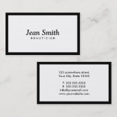 Het duidelijke Zwarte Visitekaartje van de (Voorkant / Achterkant)