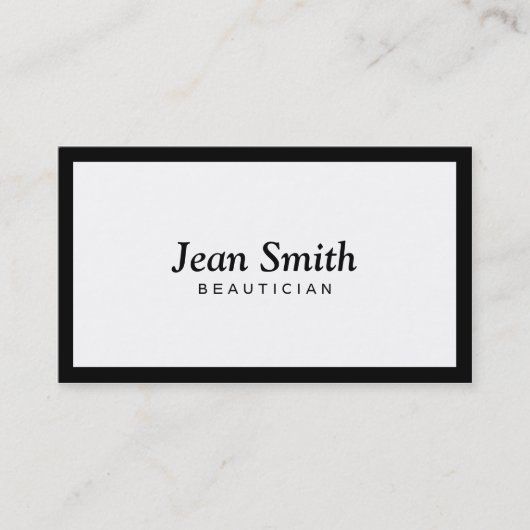 Het duidelijke Zwarte Visitekaartje van de (Voorkant)