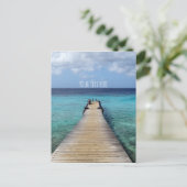 Het duiken in het Blauwe Briefkaart met/uit jouw t (Staand voorkant)