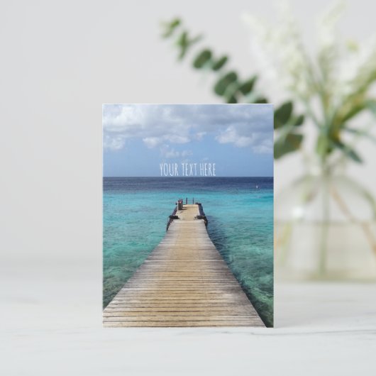 Het duiken in het Blauwe Briefkaart met/uit jouw t (Staand voorkant)