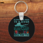 Het duiken van scuba is altijd aardig voor een dui sleutelhanger (Voorkant)