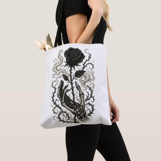 Het duistere Roos Tote Bag (Dichtbij)
