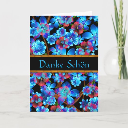 Het Duits dankt u de Blauwe Spatie van de Kaart (Voorkant)