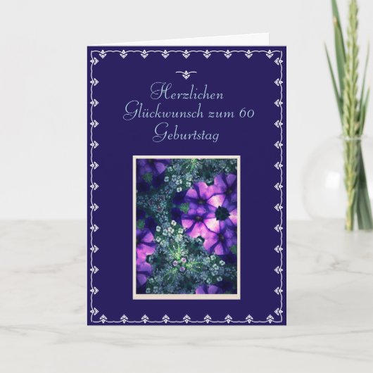 Het Duits: Gelukkige 60ste Verjaardag Kaart (Voorkant)