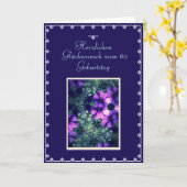 Het Duits: Gelukkige 60ste Verjaardag Kaart (Gele Bloem)