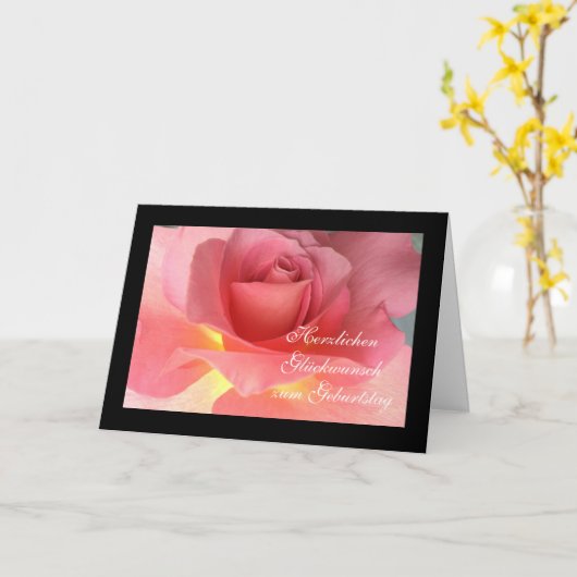 Het Duits: Gelukkige Verjaardag! Kaart (Gele Bloem)