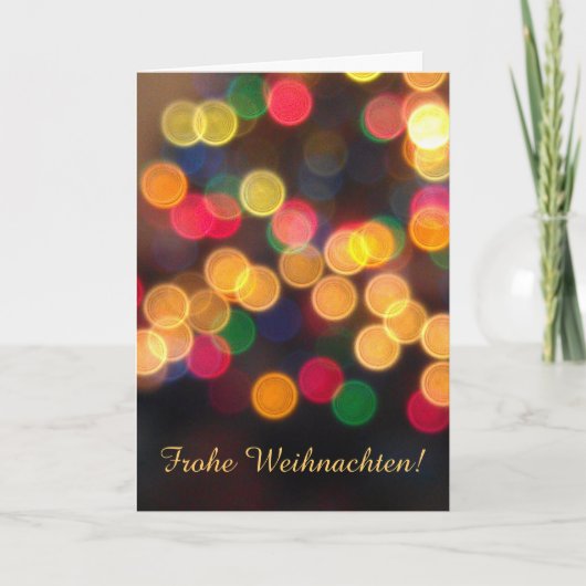 Het Duits: Prettige feestdagen (plural:) lichten Kaart (Voorkant)