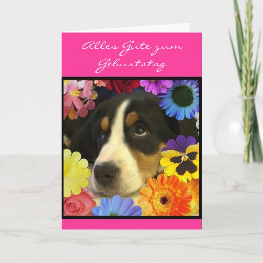 Het Duits: Verjaardag Geburtstag Kaart (Voorkant)