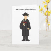 Het Duitse Afstuderen feliciteert hem Kaart (Gele Bloem)