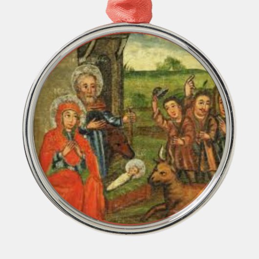 Het DUITSE Ceramische Ornament van de Geboorte van (Voorkant)