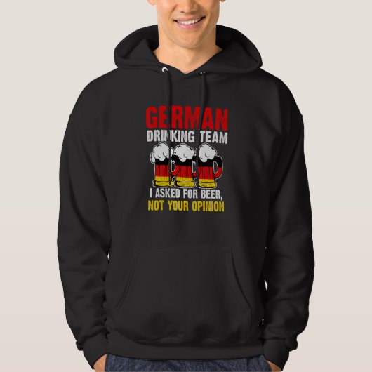 Het Duitse drink team ik vroeg het Duitse drink te Hoodie (Voorkant)
