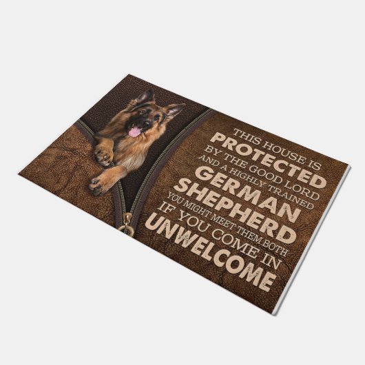 Het Duitse herdersmodel, House Protected Deurmat (Schuin)