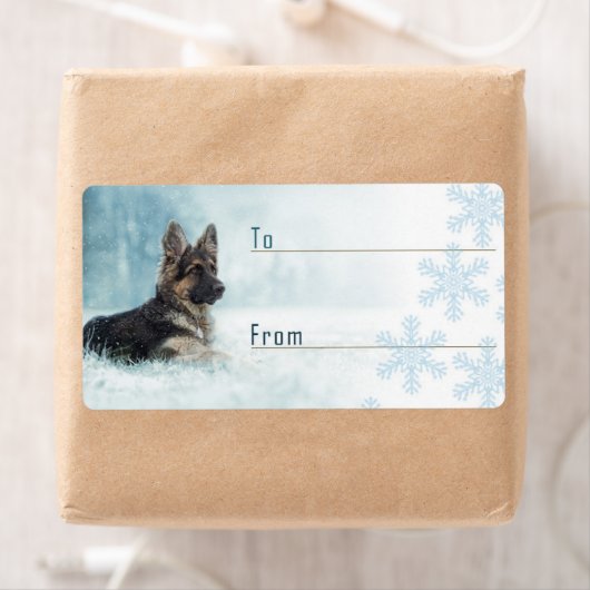 Het Duitse kerstcadeaulabel voor herder kerstmis. Etiket (Insitu)