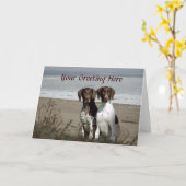 Het Duitse Kortharige Wenskaart van het Strand van Kaart (Gele Bloem)