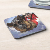 Het Duitse Schapenonderzoek en Redding in de sneeu Bier Onderzetter (Linkerzijde)