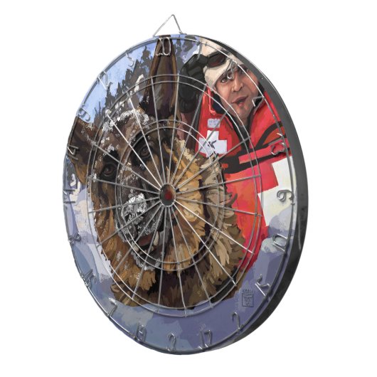 Het Duitse Schapenonderzoek en Redding in de sneeu Dartbord (Voorkant Rechts)
