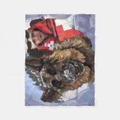 Het Duitse Schapenonderzoek en Redding in de sneeu Fleece Deken (Voorkant)