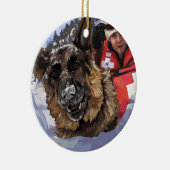 Het Duitse Schapenonderzoek en Redding in de sneeu Keramisch Ornament (Rechts)