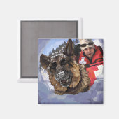 Het Duitse Schapenonderzoek en Redding in de sneeu Magneet (Voorkant / Achterkant)