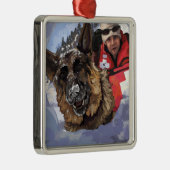 Het Duitse Schapenonderzoek en Redding in de sneeu Metalen Ornament (Rechts)