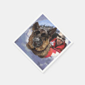 Het Duitse Schapenonderzoek en Redding in de sneeu Servet (Hoek)