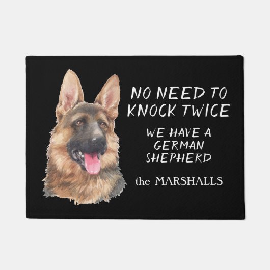 Het Duitse Shepherd-portret hoeft niet tweemaal te Deurmat (Voorkant)