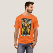 Het Duivel Vintage Tarotkaart T-shirt (Voorkant volledig)