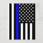 Het dun blauw Amerikaanse vlagdecor Briefkaart (Voorkant)