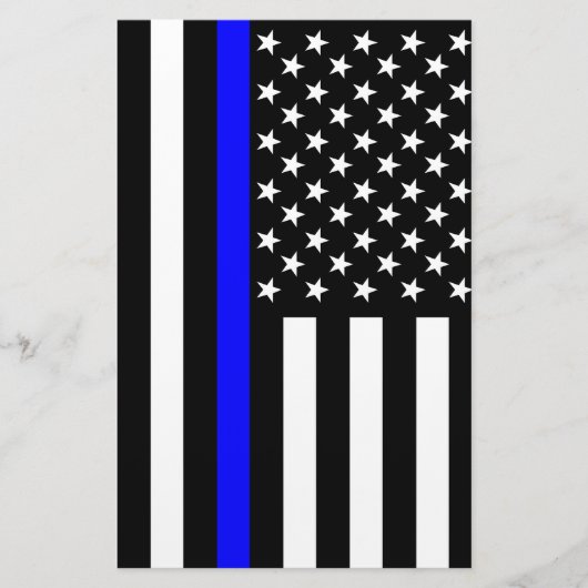 Het dun blauw Amerikaanse vlagdecor Briefpapier (Voorkant)