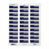 Het dun blauw Amerikaanse vlagdecor Etiket (Full Sheet)