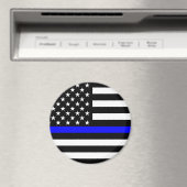 Het dun blauw Amerikaanse vlagdecor Magneet (Insitu (Vaatwasser))