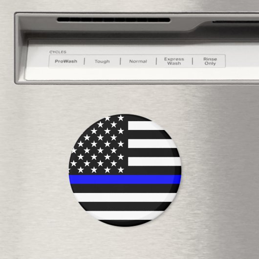 Het dun blauw Amerikaanse vlagdecor Magneet (Insitu (Vaatwasser))