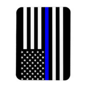 Het dun blauw Amerikaanse vlagdecor Magneet (Verticaal)