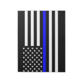 Het dun blauw Amerikaanse vlagdecor Notitieblok (Linkerzijde)