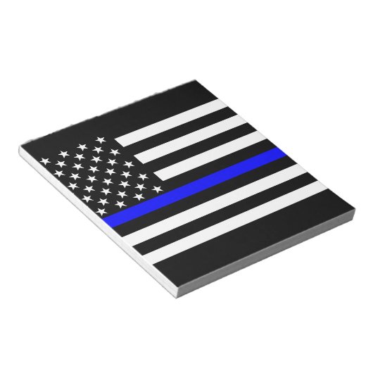 Het dun blauw Amerikaanse vlagdecor Notitieblok (Schuin)