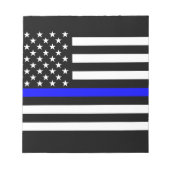 Het dun blauw Amerikaanse vlagdecor Notitieblok (Voorkant)