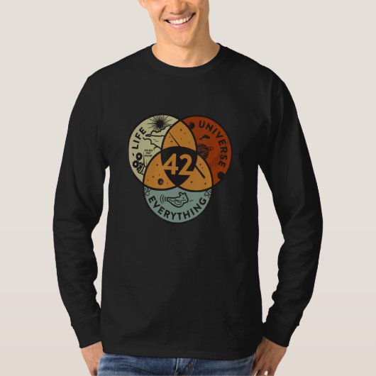 Het dun diagramleven het universum en alles - 42 t-shirt (Voorkant)