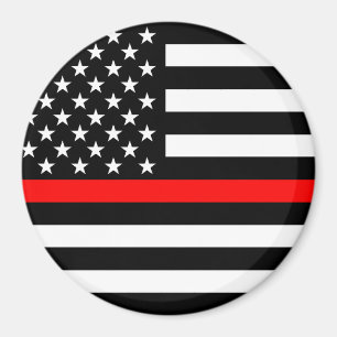 Het dunne Rode Decor van de Vlag van de Lijn Magneet