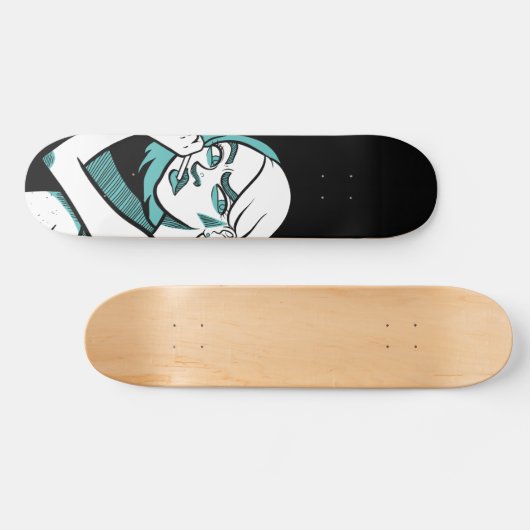 Het dunne Vrouw Illustration Skateboard (Horizontaal)