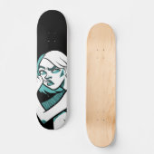 Het dunne Vrouw Illustration Skateboard (Voorkant)