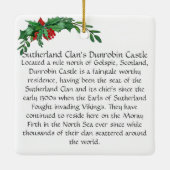 Het Dunrobin Castle Xmas van Sutherland Clan Keramisch Ornament (Achterkant)