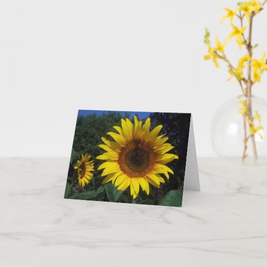 Het Duo Notecard van de zonnebloem Kaart (Gele Bloem)
