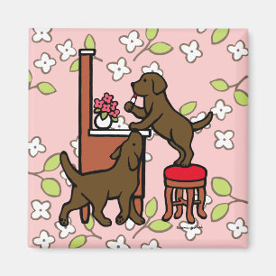 Het Duo van het Puppy van het Laboratorium van de Magneet