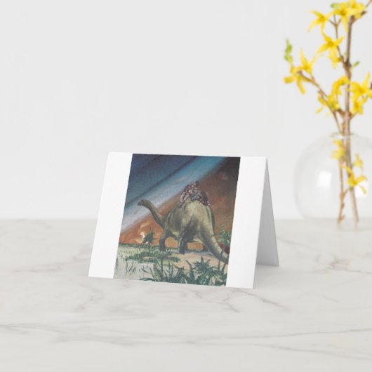 Het dutje van de dinosaurus - kaart (Gele Bloem)