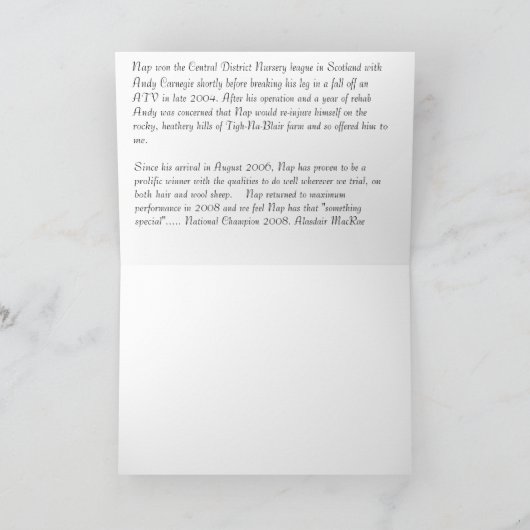 Het Dutje van de macht Kaart (Binnen)